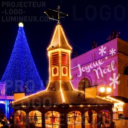 Projection lumineuse marche de noel