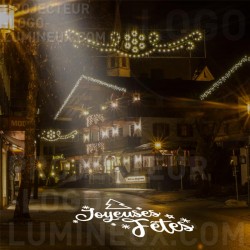 Projector gobo illumination christmas city