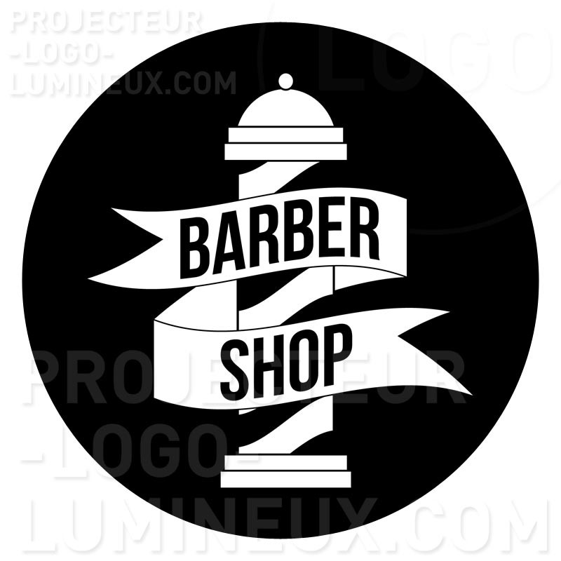 Visual gobo light projection Barber shop