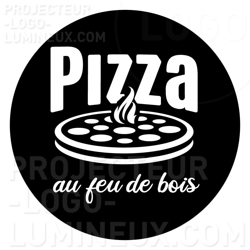 Gobo-Lichtprojektion Pizza am Holzfeuer