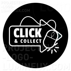 Projection lumineuse au sol visuel Gobo flèche Click & Collect