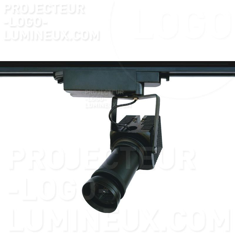 Gobo projector/logo single-phase electrified rail attachment