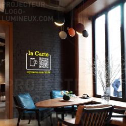 Proiezione codice QR codice flash luce