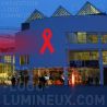 Projection ruban lumineux sidaction, lutte contre le cancer, etc.