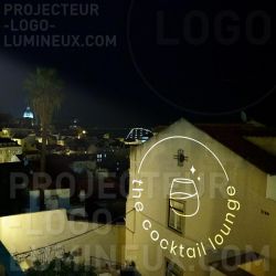 Gobo projector rental for luminous logo projection evening and event