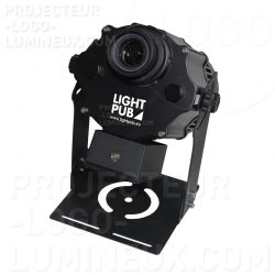 Rental projector illuminated logo for indoor and outdoor