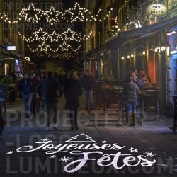 Decorazione luminosa a proiezione Buone feste