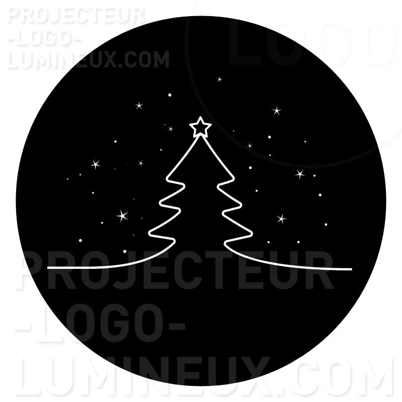 Gobo Sapin de Noël avec étoiles