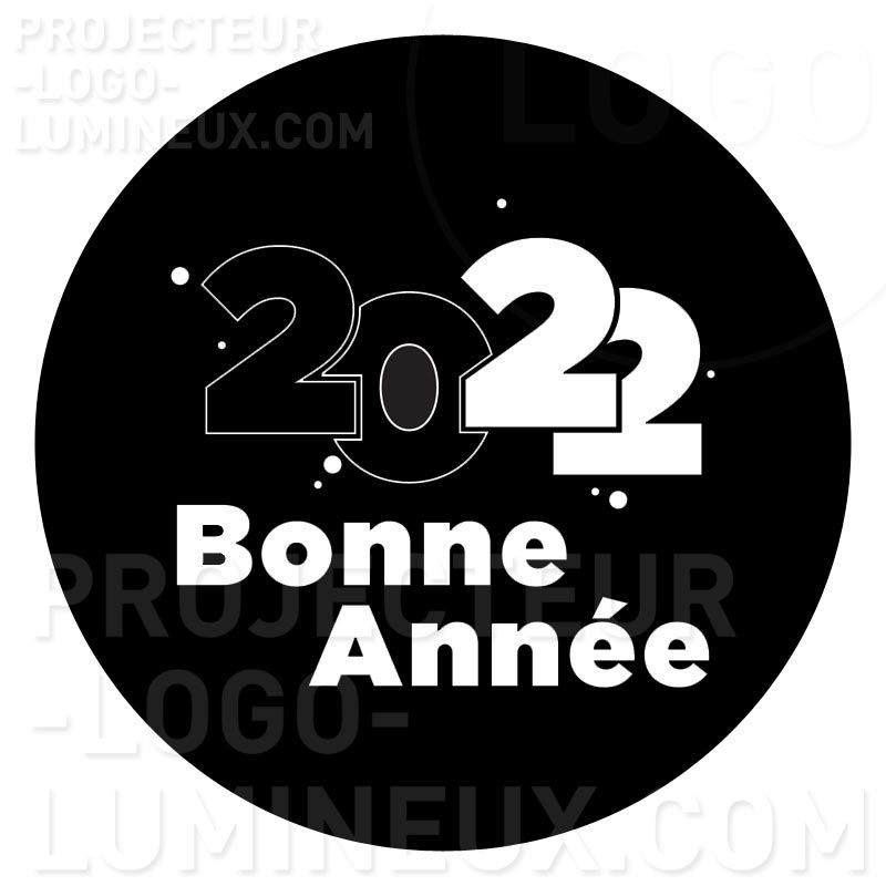 Projection lumineuse nouvel an Gobo Bonne Année 2022 Design