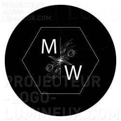 Engraving Gobo Monogram wedding octagon