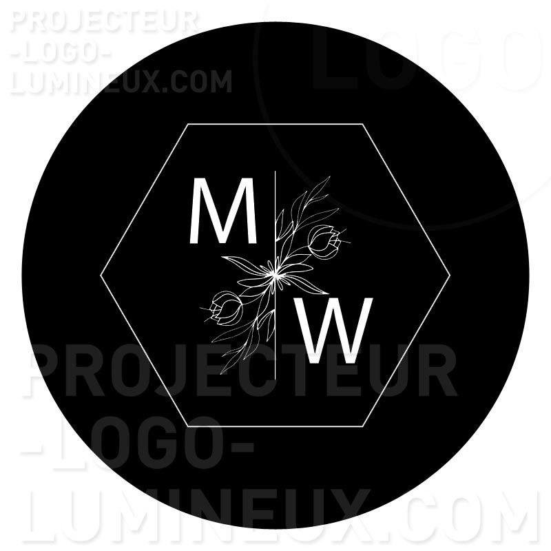 Engraving Gobo Monogram wedding octagon