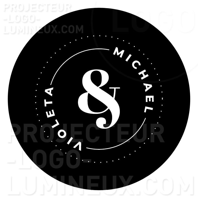 Gobo Monogramme design rond