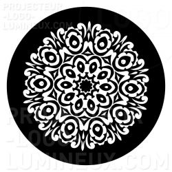 Gobo Baroque rosette, bright atmosphere luxury event and wedding