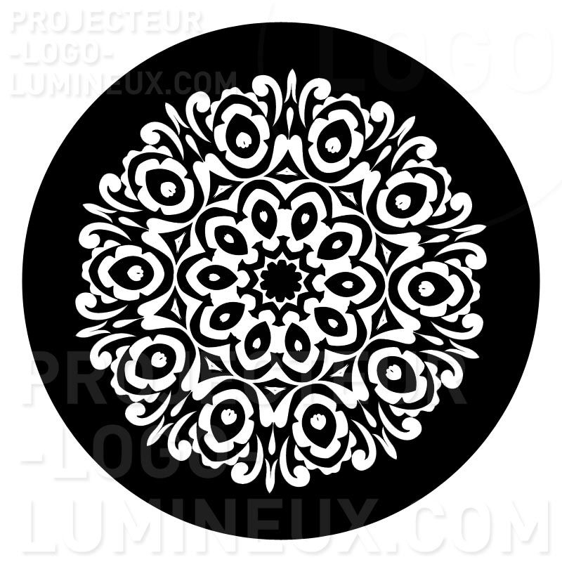 Gobo Barockrosette, helles Ambiente Luxusveranstaltung und Hochzeit Gobo Barockrosette, helles Ambiente Luxusveranstaltung und Hochzeit