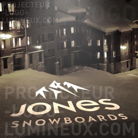 Projection logo light ski resort event