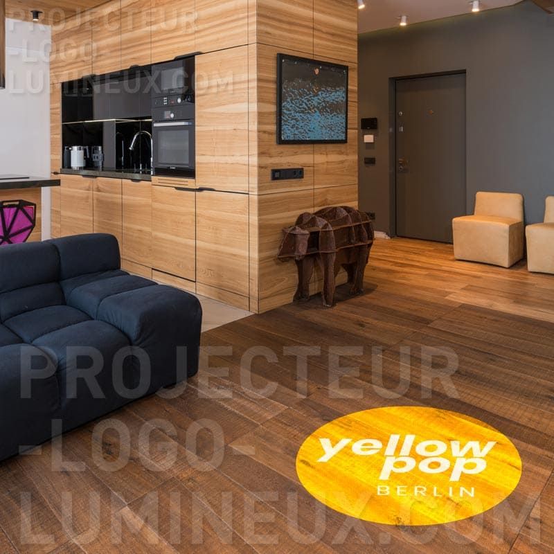 Logotipo de proyección Piso de luz Oficina en casa Logotipo de proyección Piso de luz Oficina en casa