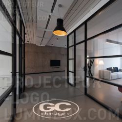 Projection logo light floor home office