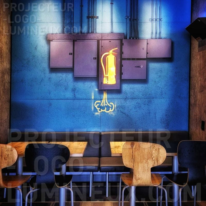Décoration lumineuse restaurant par projection Décoration lumineuse restaurant par projection