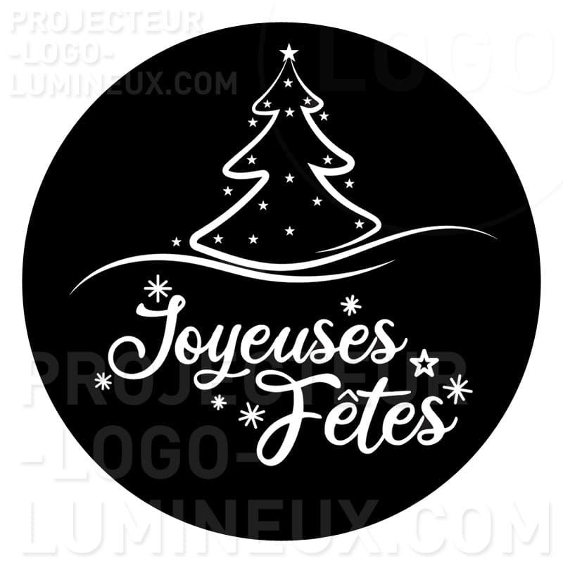 Gobo Christmas tree and text Happy Holidays