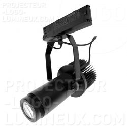 Projecteur gobo logo LED pour rail 3 allumages noir