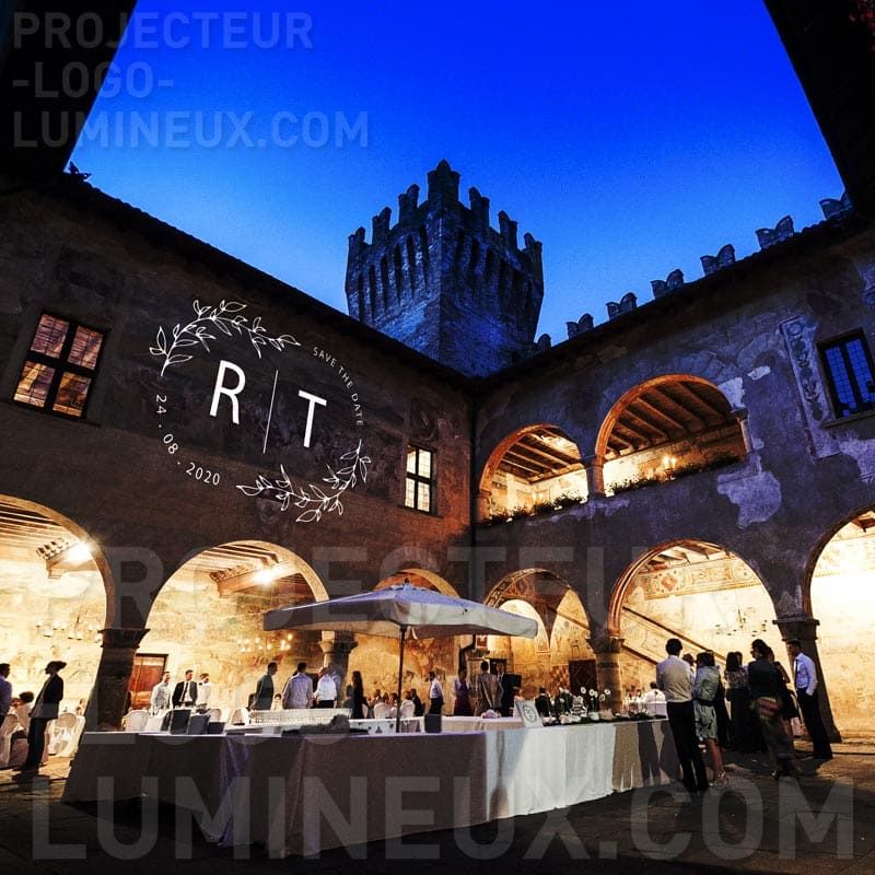 Projection Monogram Light Wedding Building