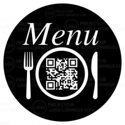 Gobo QR Code lumineux lien Menu pour restaurant