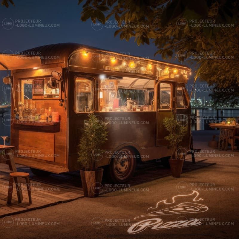 Economical illuminated sign for food truck