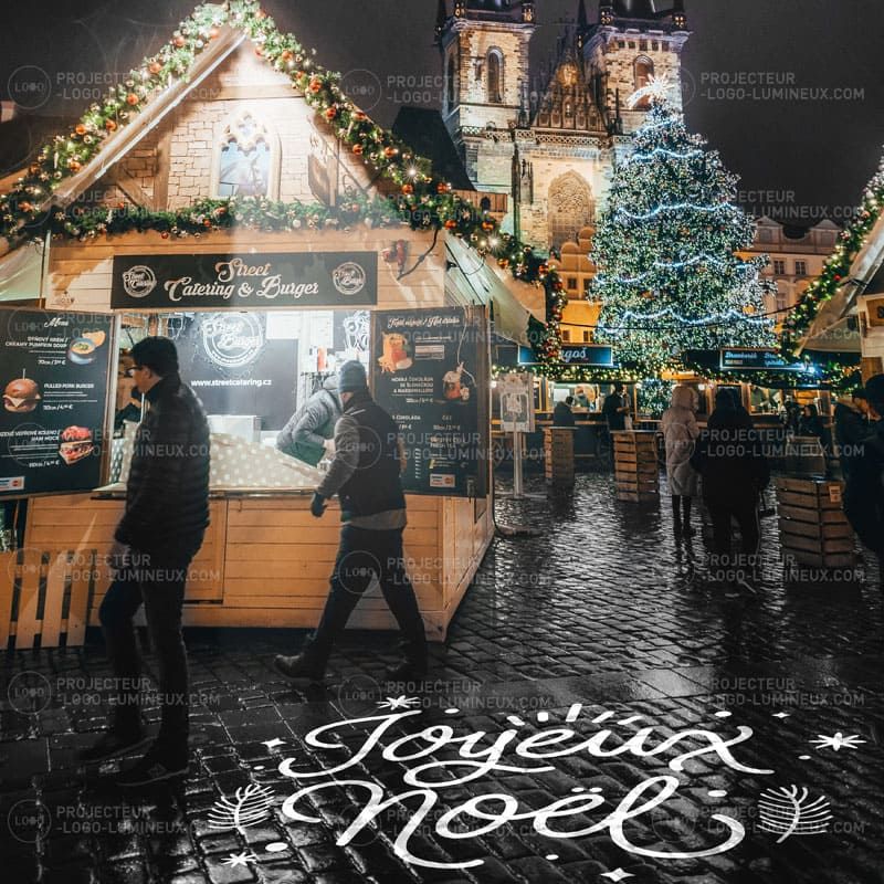 Illuminated decoration for Christmas market