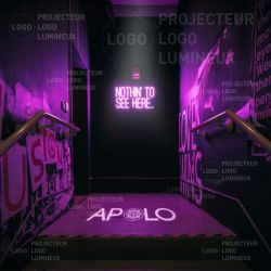 Projection logo light floor entrance bar, club, pub