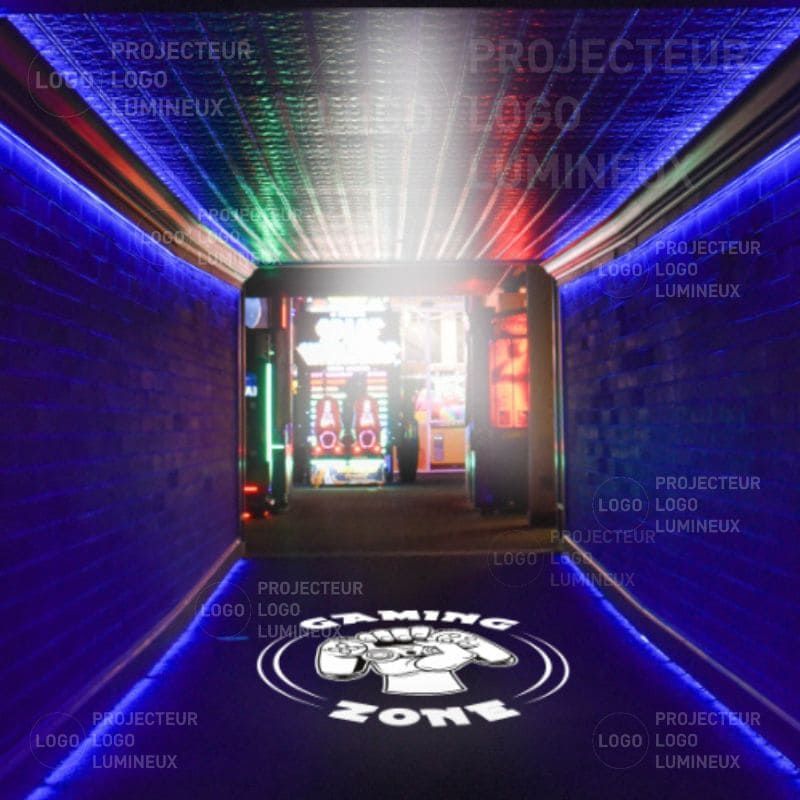 Letrero luminoso barato a través de la proyección del logotipo iluminado en el suelo Letrero luminoso barato a través de la proyección del logotipo iluminado en el suelo