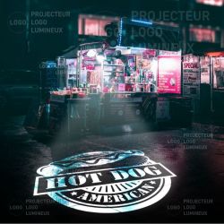 Enseigne lumineuse food truck pas cher par projection de logo lumineux