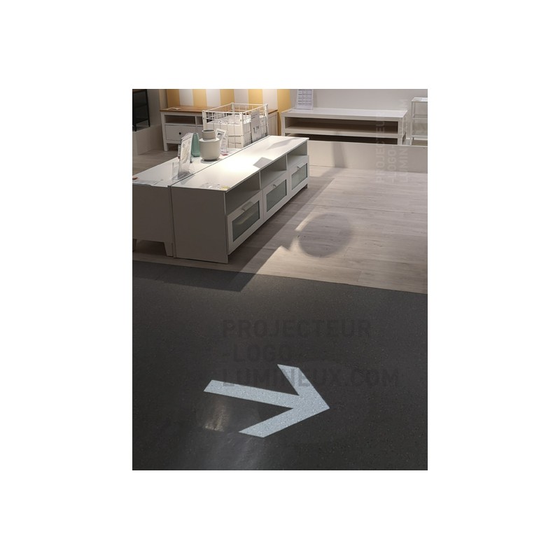 Light arrow projection on the ground Light arrow projection on the ground