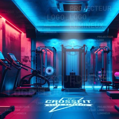 Projecteur logo lumineux salle de fitness / crossfit