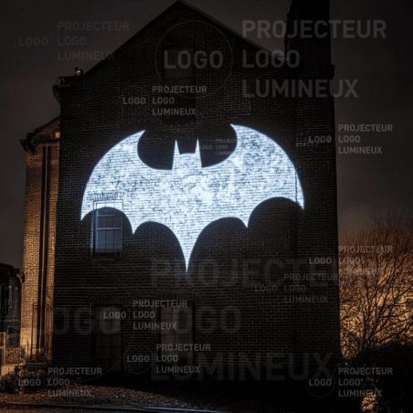 Projecteur de logo lumineux extérieur – Projection personnalisée façon Bat-Signal