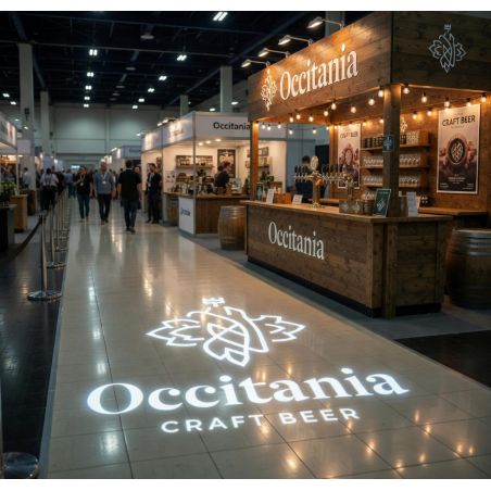 Projecteur logo lumineux intérieur / extérieur et gravure incluse