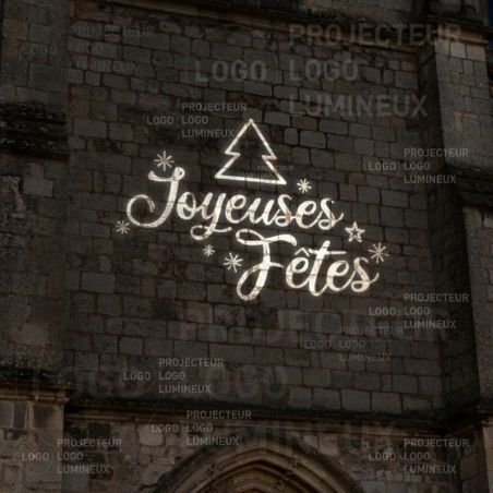 Projection lumineuse message Joyeuses Fêtes