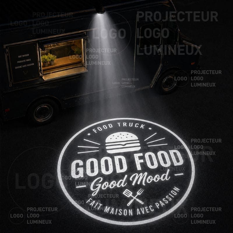 Projecteur de logo lumineux pour food truck