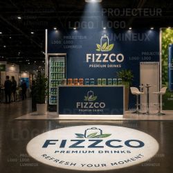 Projecteur de logo lumineux pour stand salon | Attirez plus de visiteurs