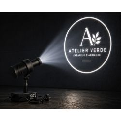 Projecteur de logo lumineux fixe intérieur 50W – Mise en lumière professionnelle pour commerces