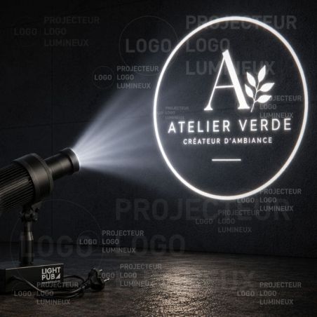 Projecteur de Logo Lumineux 50W Fixe Intérieur – Projection LED pour Commerce