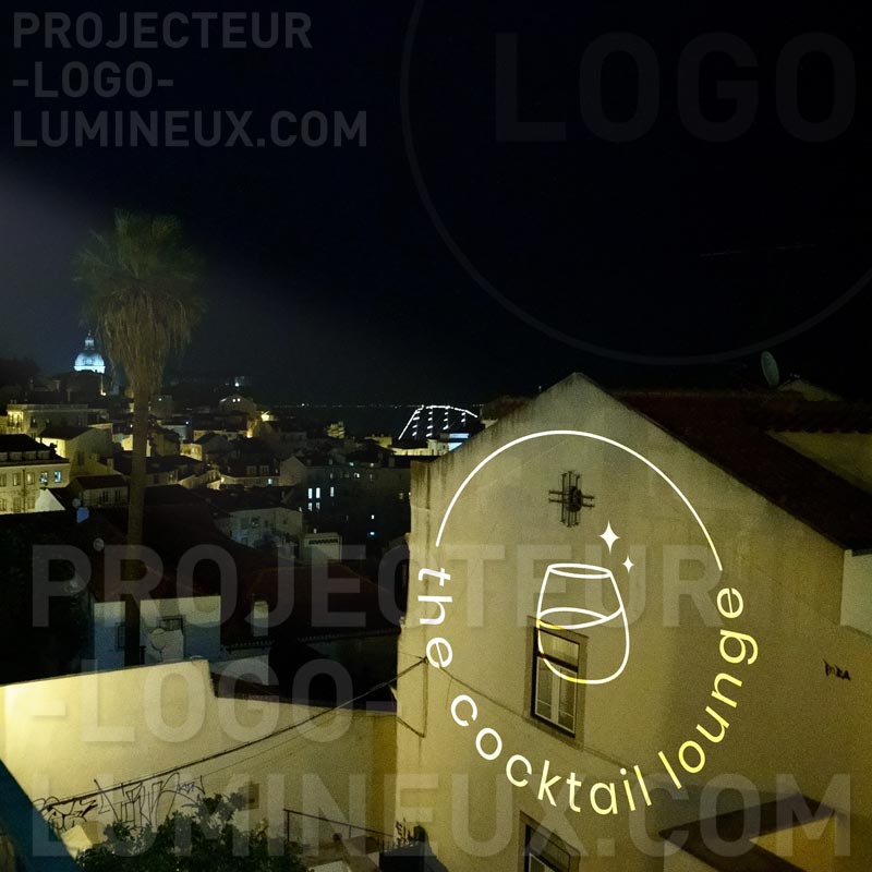Projection logo lumineux mur pour événement